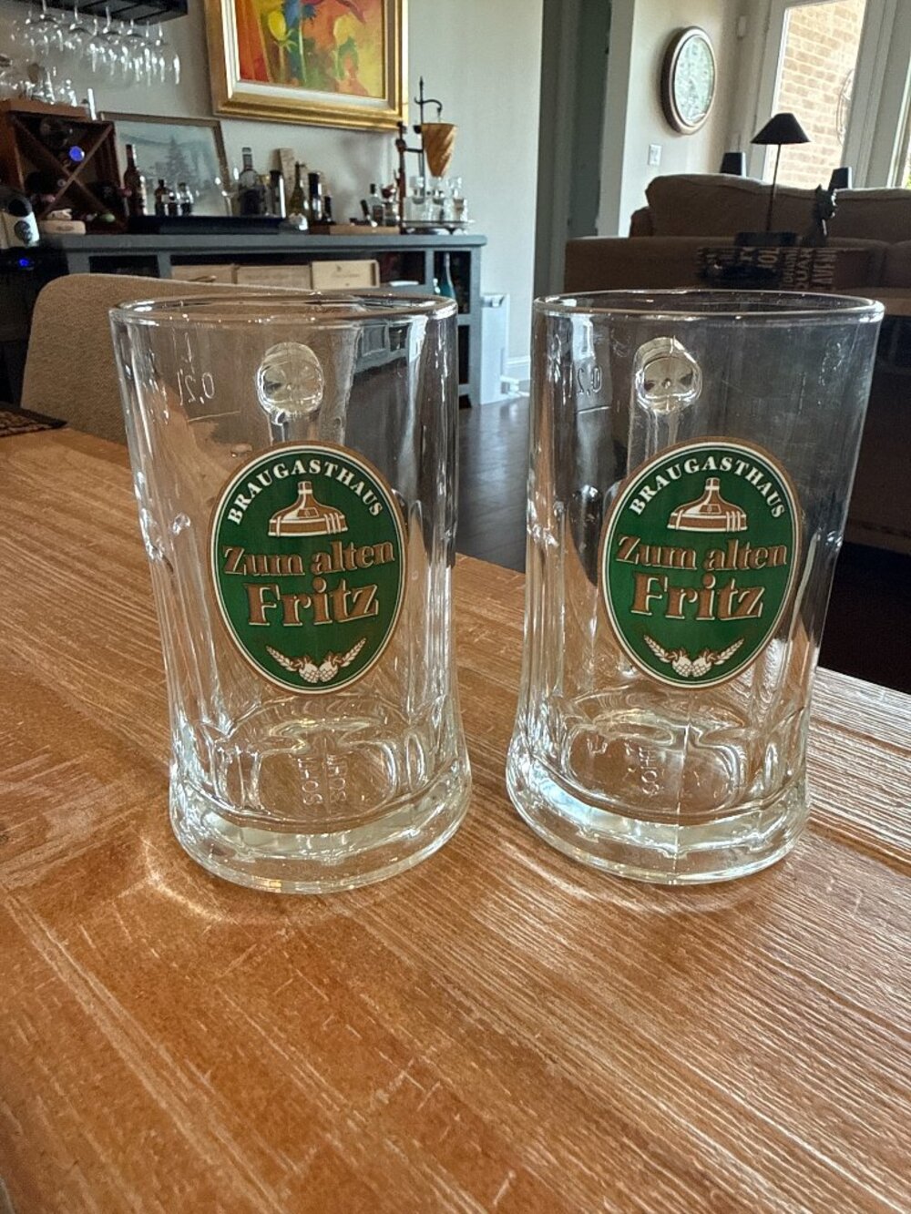 Zum Alten Fritz German Beer Mugs 0.2L SAHM Set of 2